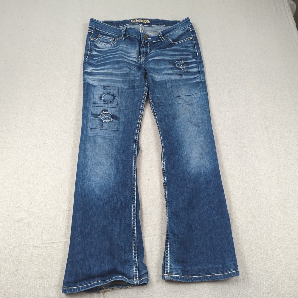 BKE Jeans Womens 29* Blue Boot Cut Stella Stretch Western Cowgirl Hemmed